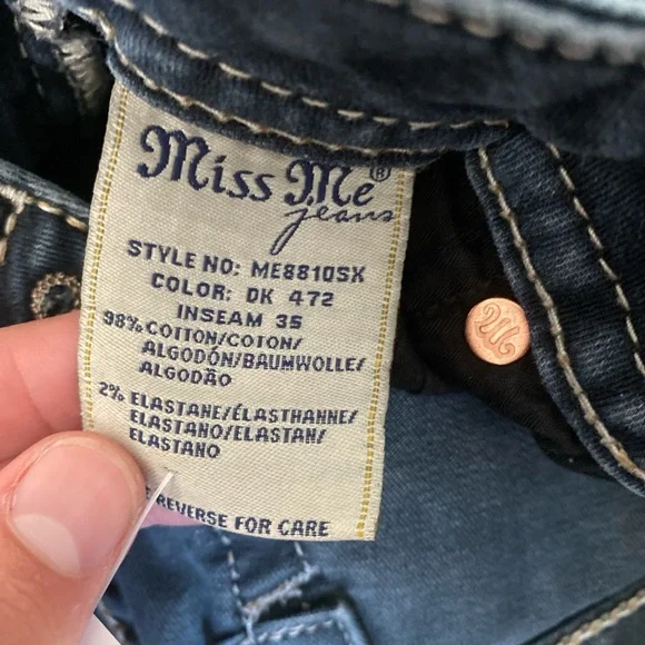 Miss Me Dark Blue Embellished Jeans - Picture 2 of 5